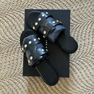 Freda Salvador Brady sandal black Sz 8